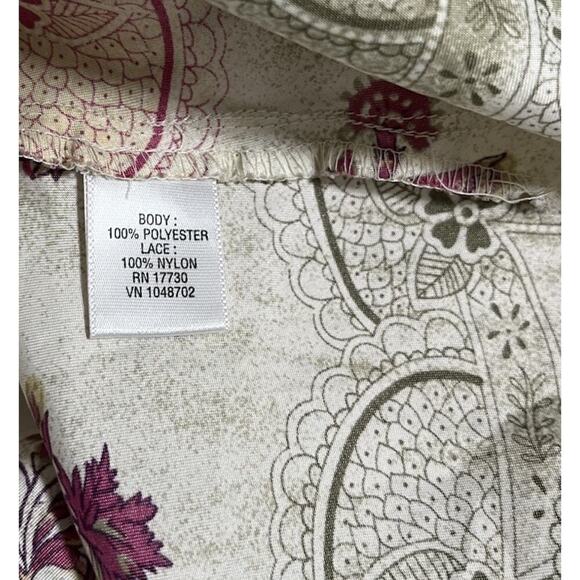 Xhilaration Y2K Satin Babydoll Lace Trim Sequin Tank Size L Floral Fairycore - Picture 8 of 9